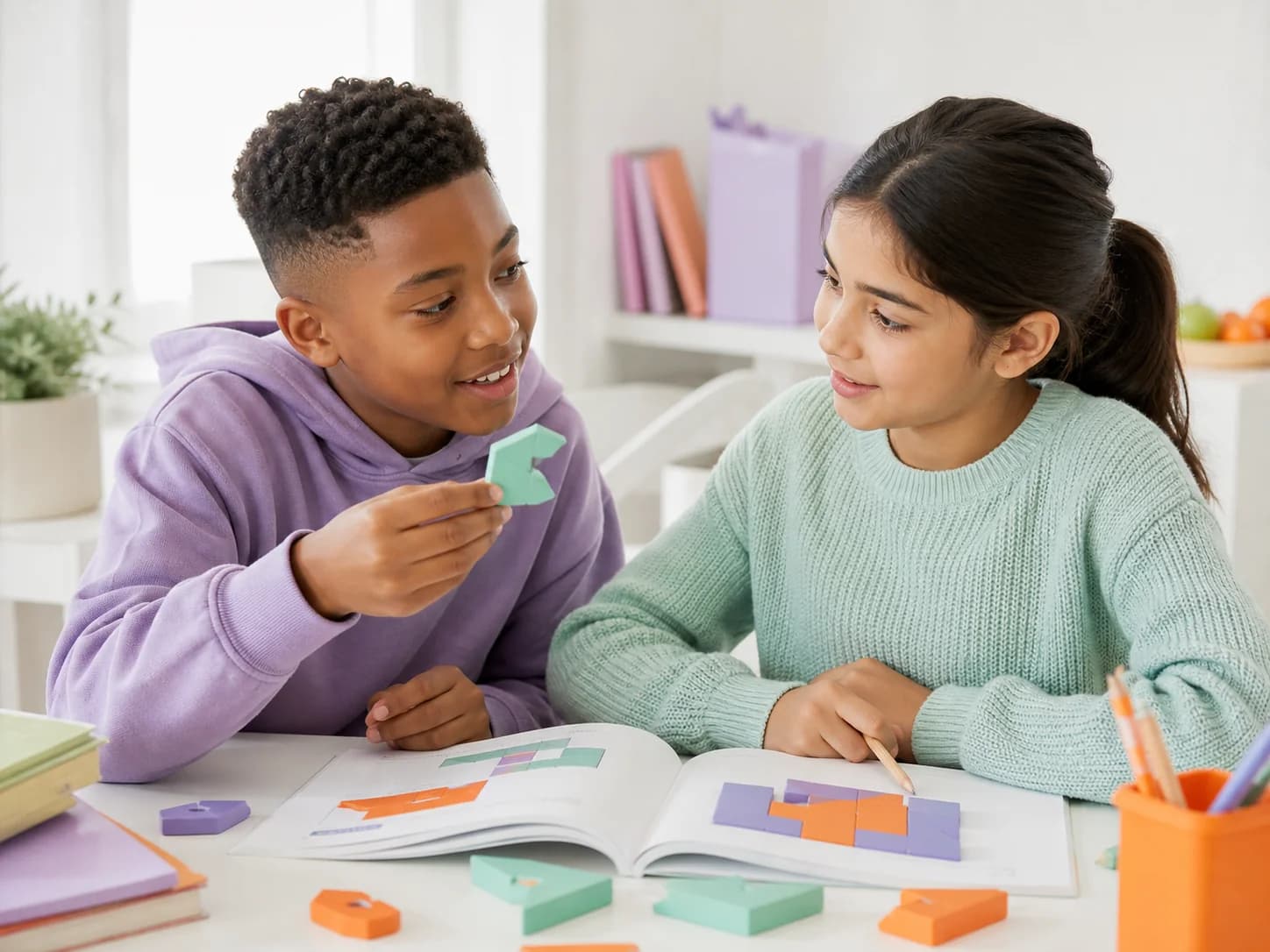 Primary-school pupils learning together
